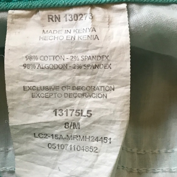 Riders by Lee Jeans Size 8 Green Capris - Picture 2 of 6